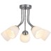 Φωτιστικό οροφής κρεμαστό πεντάφωτο από μέταλλο σε χρωμιο και γυαλιά σε λευκό Aca | DLA8115A